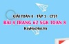 Giải bài 4 trang 62 Toán 8 Tập 1 SGK Chân trời sáng tạo